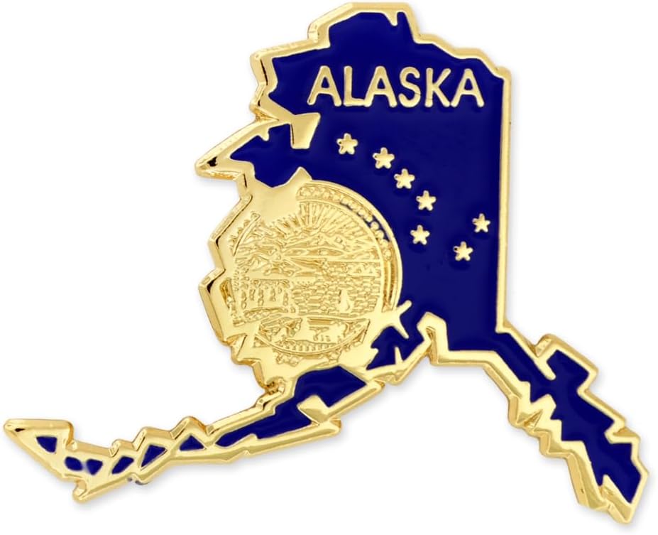 PinMart State Shape Flag Lapel Pin