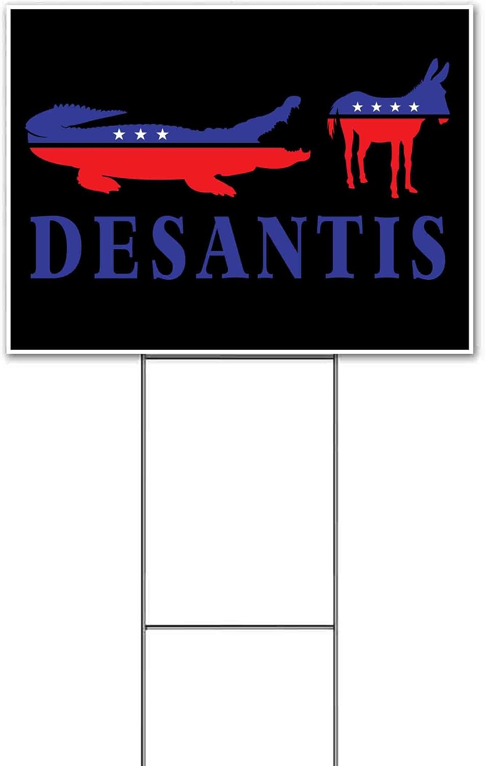 Desantis 2024 (18' x 24') Yard Sign, Quantity Discounts, Multi-Packs, Includes Metal Step Stake, Bandit, New, Advertising, USA | Election, Political, Republican, President, Vote