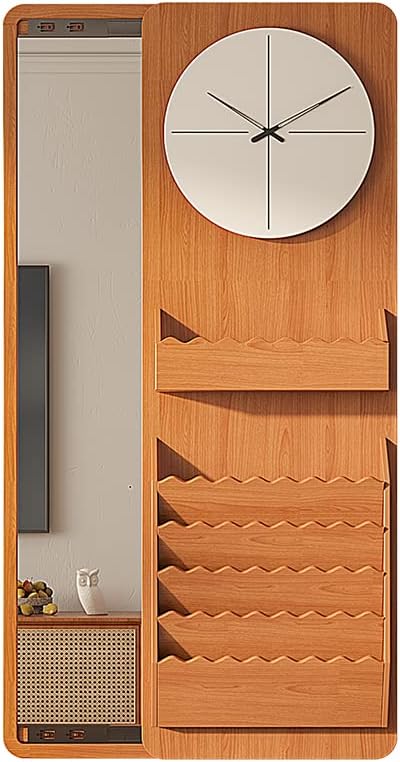 UNNS Wall-Mounted Sliding Dressing Mirror and Dressing Table Integrated, Bedroom Full-Length Mirror with Storage Bracket (Color : A, Size : 120CM)