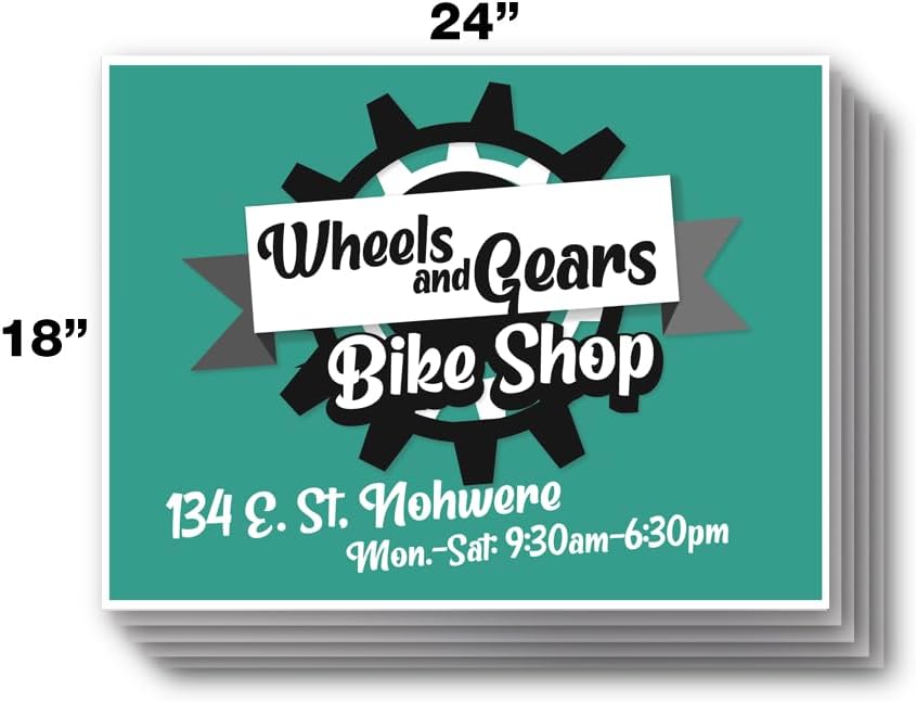 VSE | Custom UV Printed Made-To-Order Plastic Yard Signs | 24x18 inch | Upload Your Image or Artwork | Add Your Own Text | Choose from Multiple Background and Font Colors | Add H-Stakes (30)