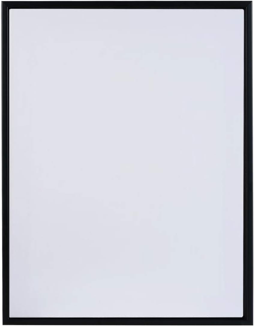 Combo Pack: Floater Frame + 24x40 inch Stretched Canvas for Painting, 1-3/8' Thick Frame + 3/4' Deep Stretched Canvas with 12 oz Primed 100% Cotton Canvas Fabric (Black, 24 x 40 inch)