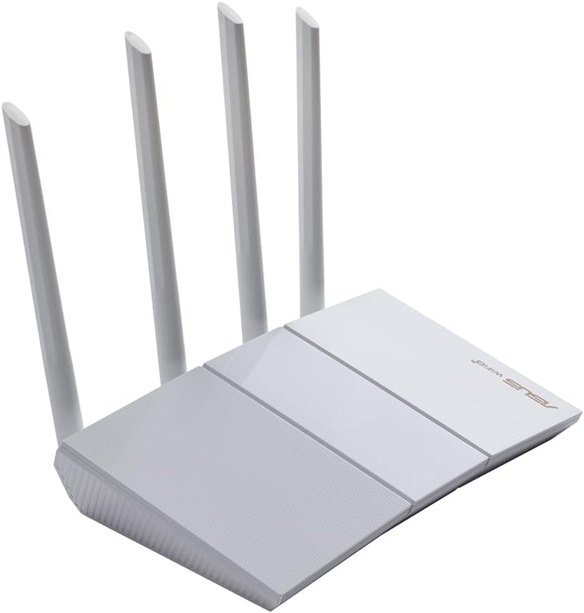 ASUS RT-AX55 AX1800 Dual Band WiFi 6 Gigabit Router, 802.11ax, Lifetime Internet Security, Parental Control, Mesh WiFi Support, MU-MIMO, OFDMA, 4 Gigabit LAN Ports, Beamforming