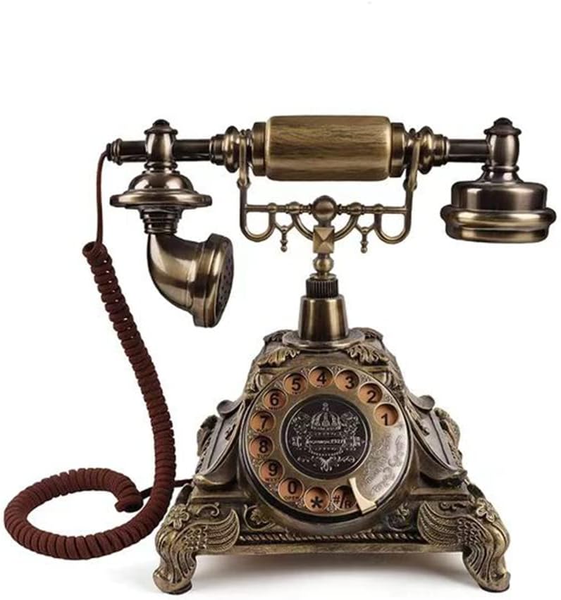 Audio GuestBook Telephone with Classic Retro Craftsmanship for Confessional Wedding Birthday Party Special Events (Bronze)