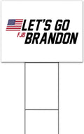 Let's Go Brandon (18' x 24') Yard Sign, Quantity Discounts, Multi-Packs, Includes Metal Step Stake, Bandit, Lawn Sign, Advertising, USA | Trump, Biden, Political, MAGA, Republican, Election