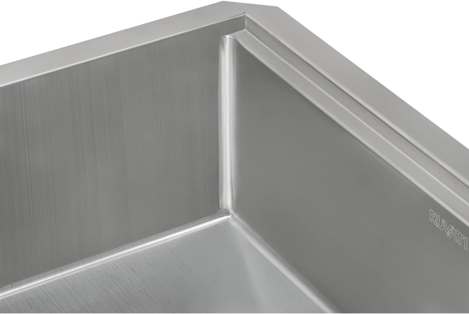 Ruvati 27-inch Undermount Rounded Corner Workstation Kitchen Sink Single Bowl – 16 Gauge Stainless Steel Kitchen Sinks with Brushed Finish hides scratches, Easy-to-Clean - RVH8327
