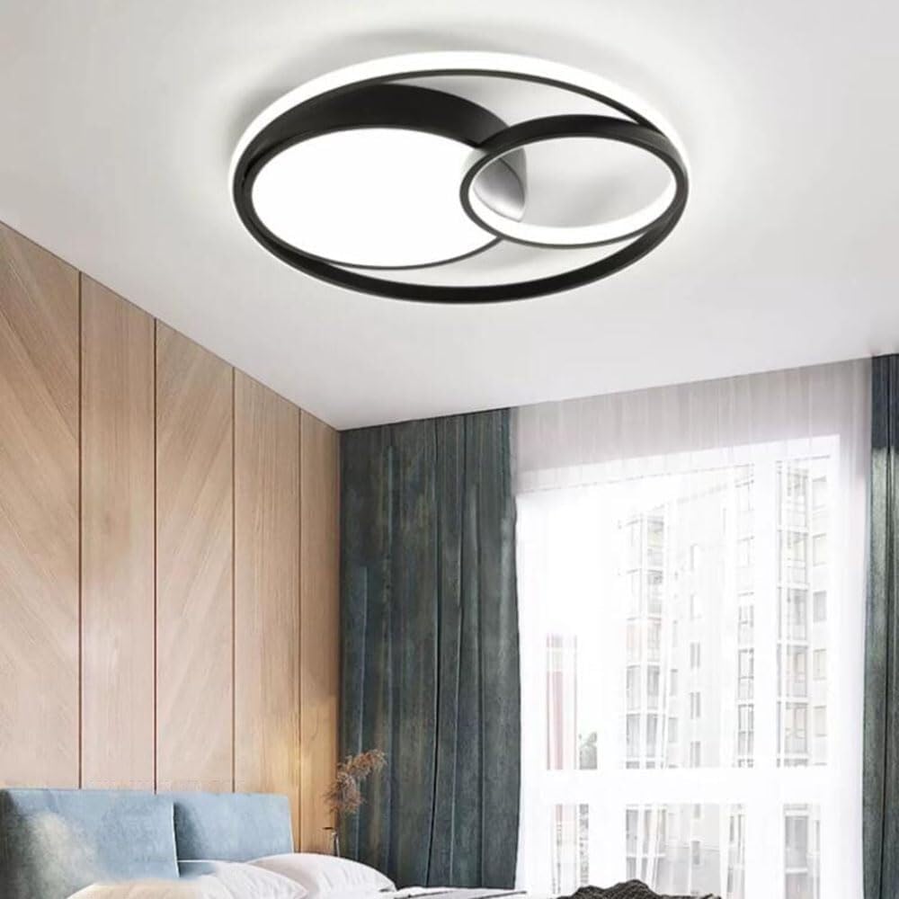 Fashionable Flat Ceiling Light Modern Flush Mount Lighting Ceiling Lamp 3 Color Temperatures Ceiling Light Fixture for Living Room Bedroom Dining Room Kitchen Study Room Corridor(Dark,50cm)