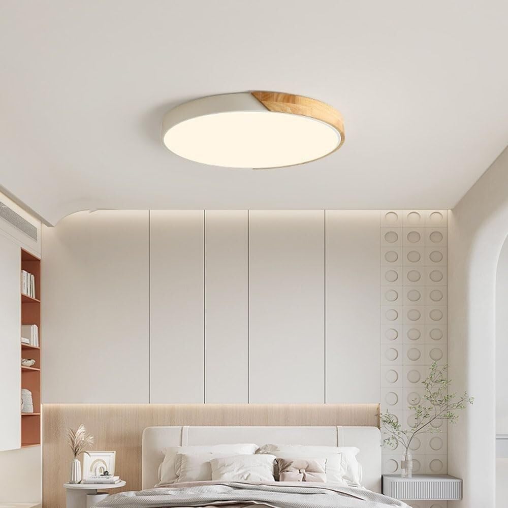 Round LED Ceiling Lamp Thin Flat Modern Flush Mount Lighting Ceiling Light 3000K-6000K Dimming Ceiling Light Fixture for Living Room Bedroom Dining Room Kitchen Study Room Corridor(50cm)