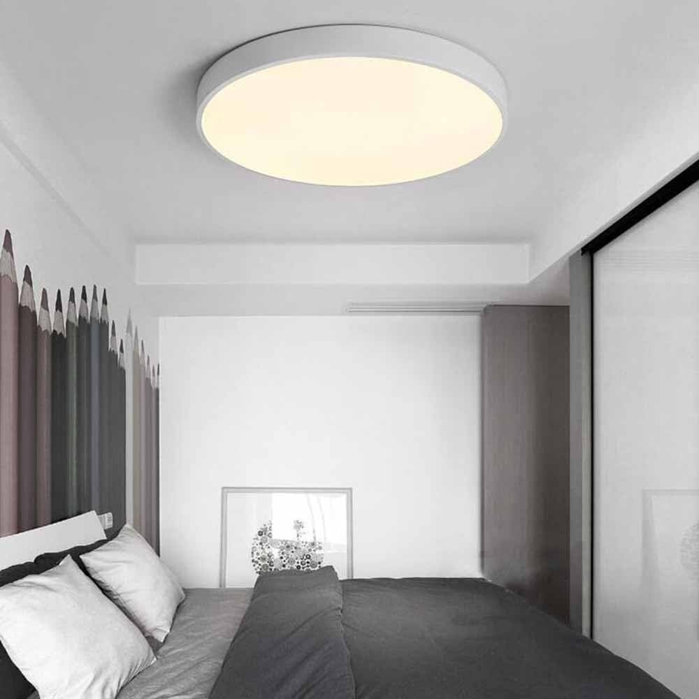 Simple Round LED Ceiling Lamp 3000K-6000K Dimming Thin Flat Ceiling Light Modern Flush Mount Ceiling Light Fixture for Living Room Bedroom Dining Room Kitchen Study Room Corridor(40cm)