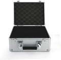 Aluminum Alloy Toolbox Storage Carry Case,Portable Travel Luggage Organizer Box for Audio GuestBook Telephone with Classic Retro Craftsmanship(Silver)