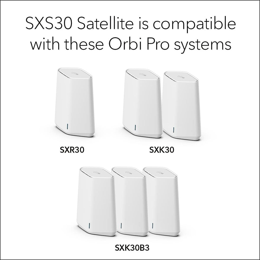 NETGEAR Orbi Pro WiFi 6 Mini Add-on Satellite (SXS30) for Business or Home | Adds 2,000 sq. ft. Coverage | AX1800 802.11AX (Up to 1.8Gbps) | Requires Orbi Pro WiFi 6 Mini Router