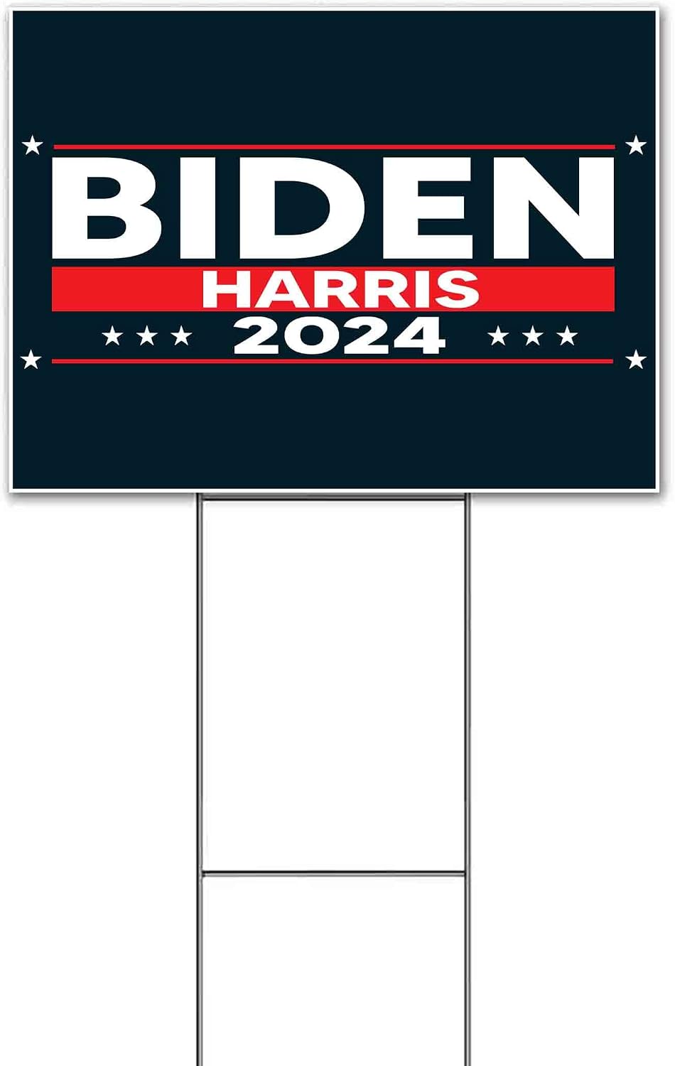 Biden Harris 2024 (18' x 24') Yard Sign, Quantity Discounts, Multi-Packs, Includes Metal Step Stake, Bandit, New, Advertising, USA | Election, Political, Democrat, Vote