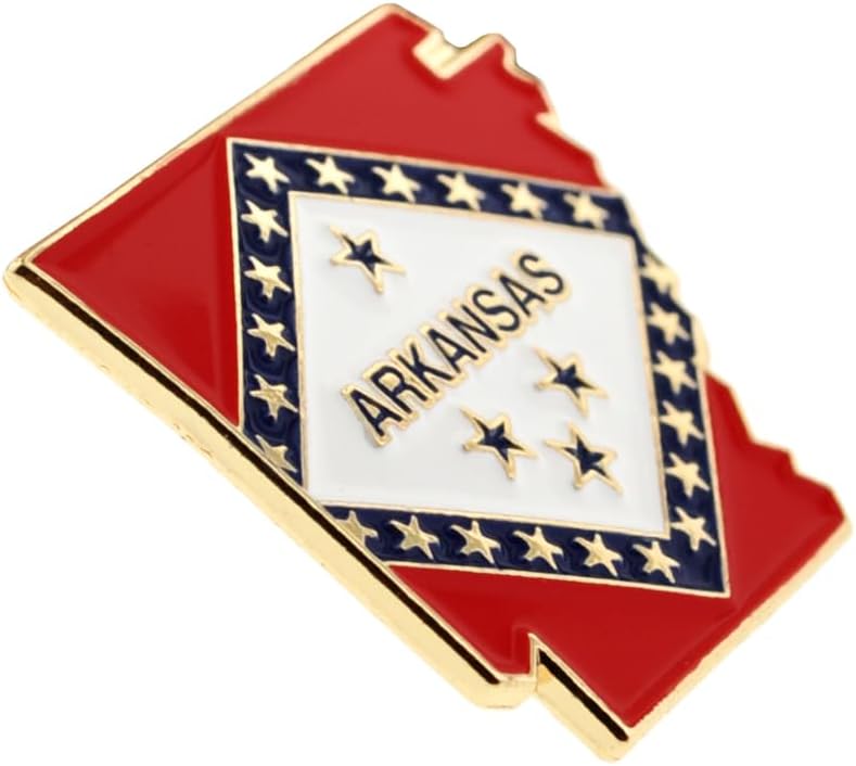 PinMart State Shape Flag Lapel Pin