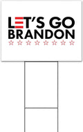 Let's Go Brandon (18' x 24') Yard Sign, Quantity Discounts, Multi-Packs, Includes Metal Step Stake, Bandit, Lawn Sign, Advertising, USA |Trump, Biden, Political, MAGA, Republican, Election