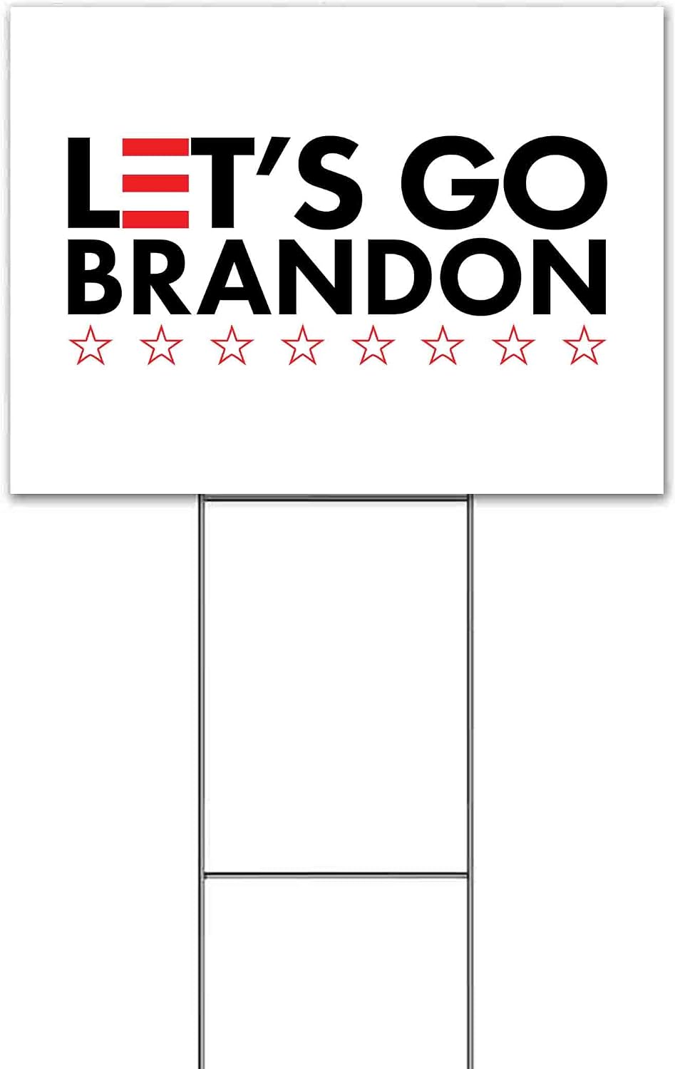 Let's Go Brandon (18' x 24') Yard Sign, Quantity Discounts, Multi-Packs, Includes Metal Step Stake, Bandit, Lawn Sign, Advertising, USA |Trump, Biden, Political, MAGA, Republican, Election