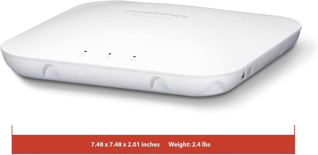 Fortinet FortiAP 241K Wi-Fi 7 Indoor Access Point | Quad-Radio | 2.4GHz/5GHz/6GHz Bands | 10 Gigabit Ethernet | BLE/ZigBee | WPA3 Security | PoE+ | Ceiling/Wall Mount (FAP-241K-A)