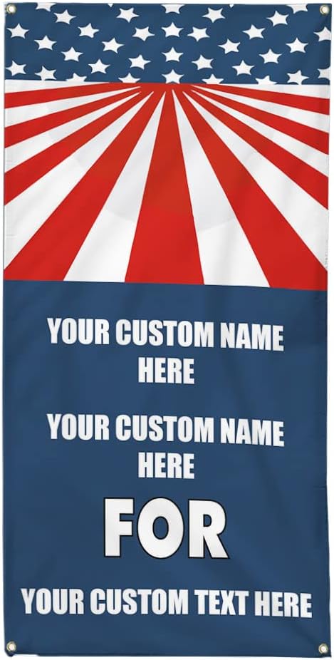 Custom Vertical Vinyl Banner Multiple Sizes Mayor Election Elect Vote Custom Personalized Political Outdoor Weatherproof Industrial Yard Signs 10 Grommets 144x60Inches