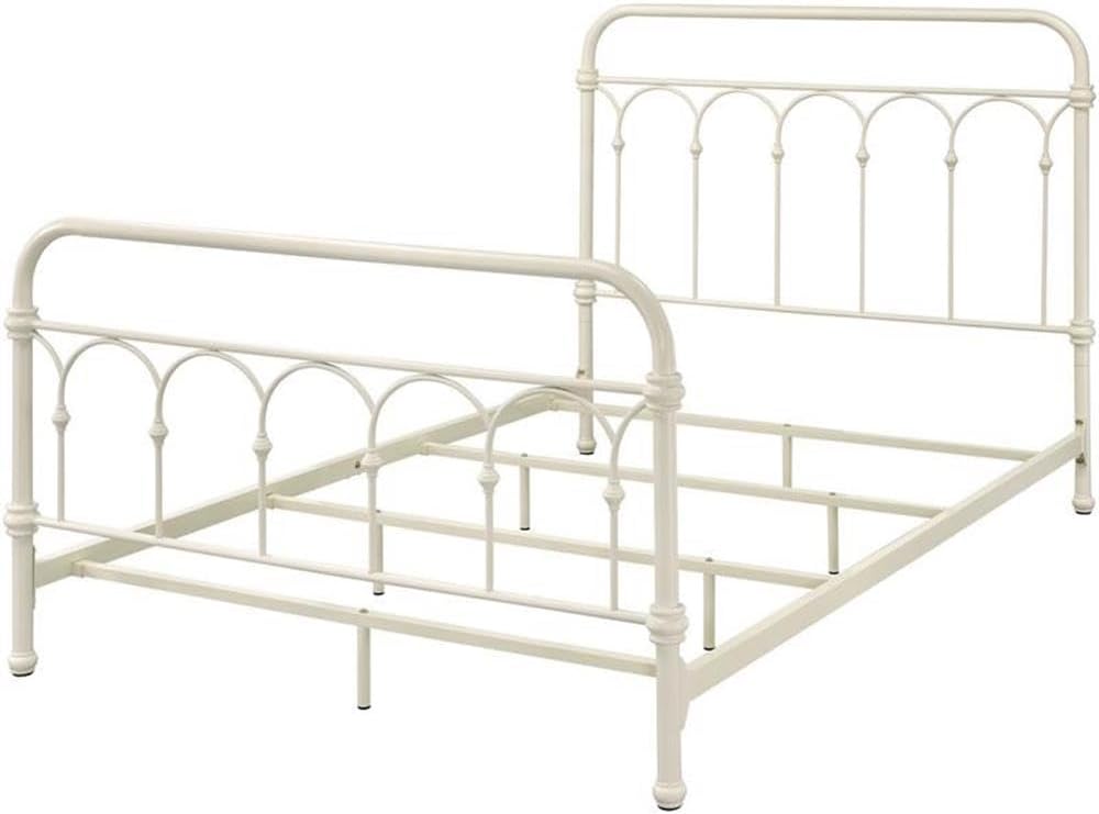 Acme Citron Metal Full Bed with Spindle Headboard and Footboard in White