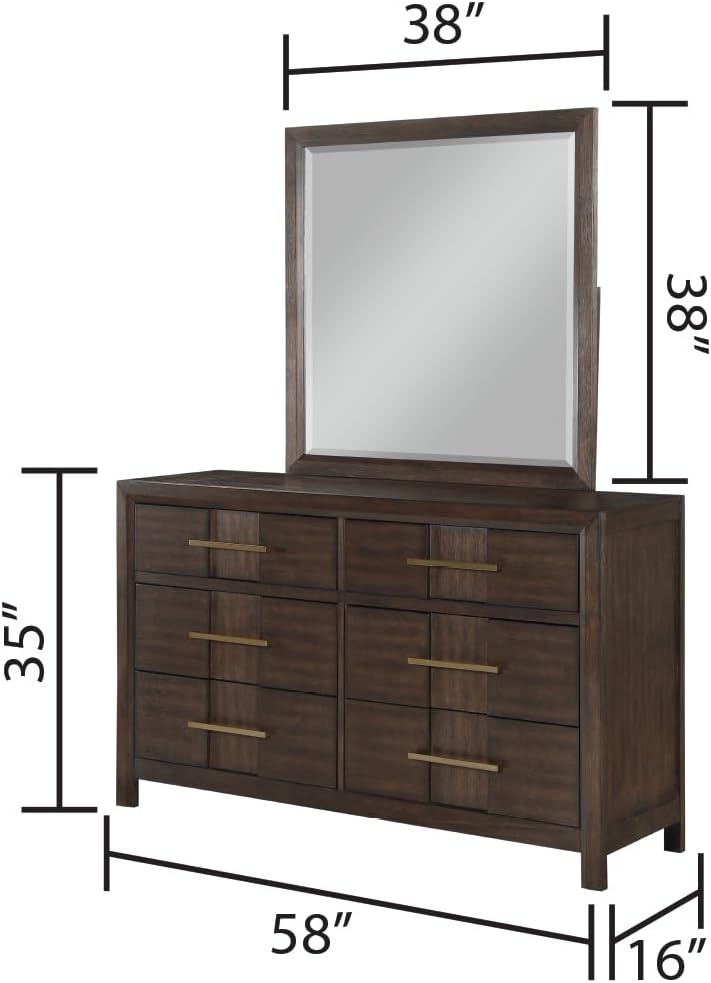 Full 4PC Storage Bedroom Set Made with Wood, LED Headboard, Speakers USB Ports Walnut