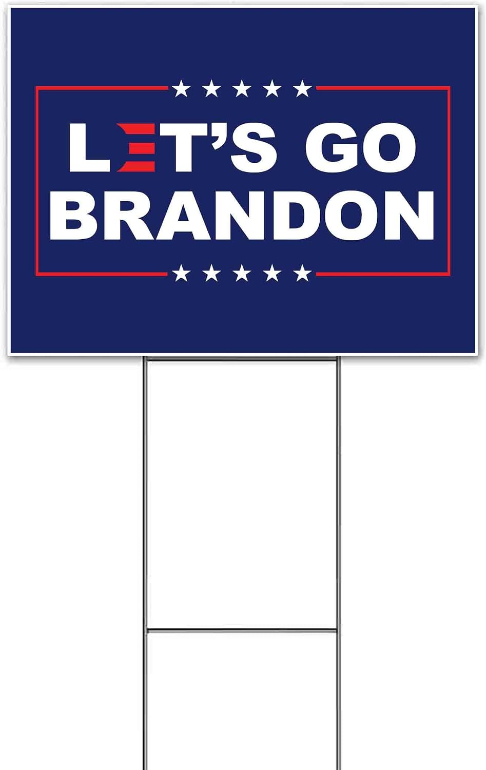 Let's Go Brandon (18' x 24') Yard Sign, Quantity Discounts, Multi-Packs, Includes Metal Step Stake, Bandit, Lawn Sign, Advertising, USA |Trump, Biden, Political, MAGA, Republican, Election