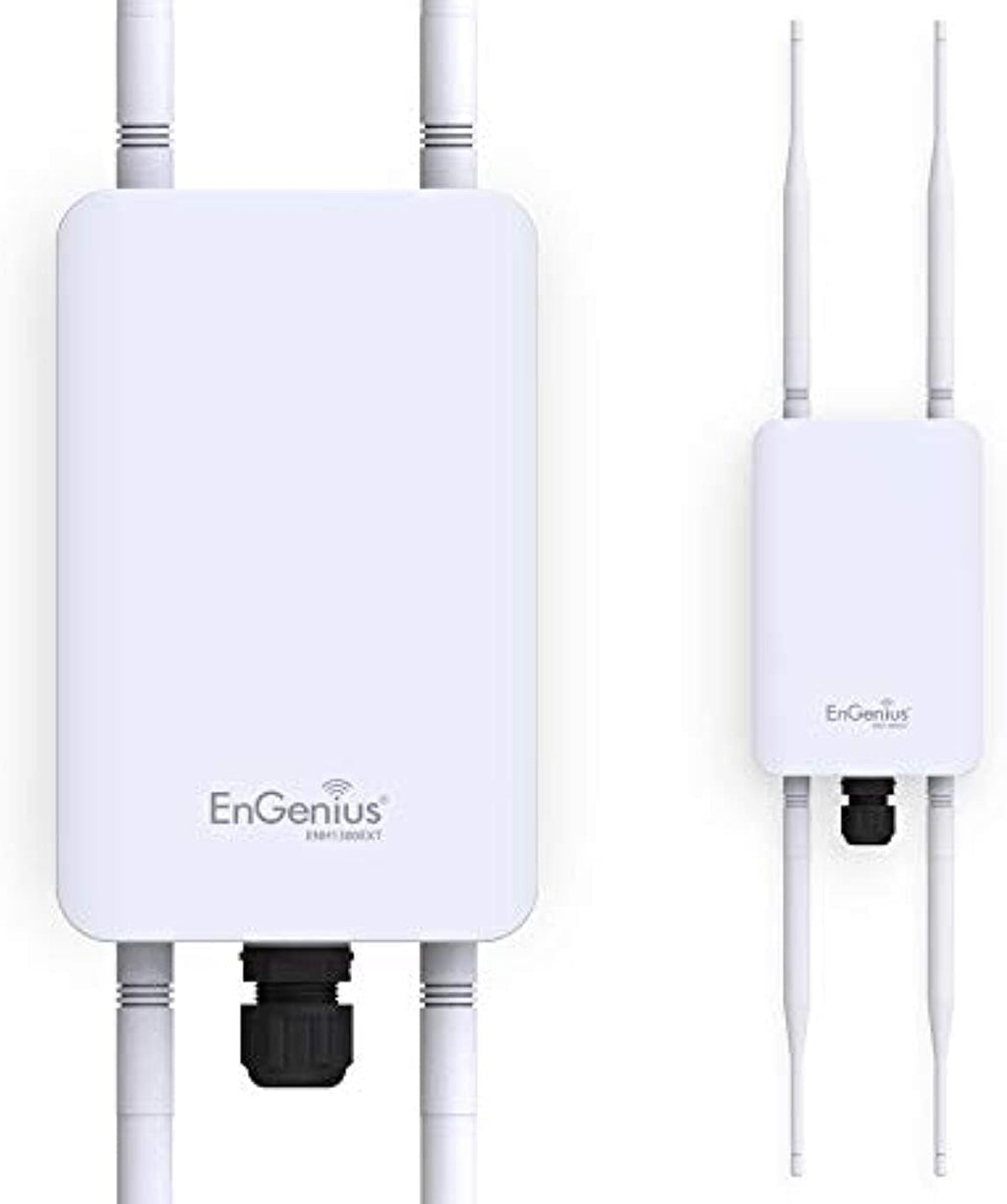 EnGenius ENH1350EXT Wi-Fi 5 AC1300 Outdoor Access Point - IP67 Weatherproof, Dual-Band Long Range Extender, MU-MIMO, PoE Injector & Mounting Kit Included