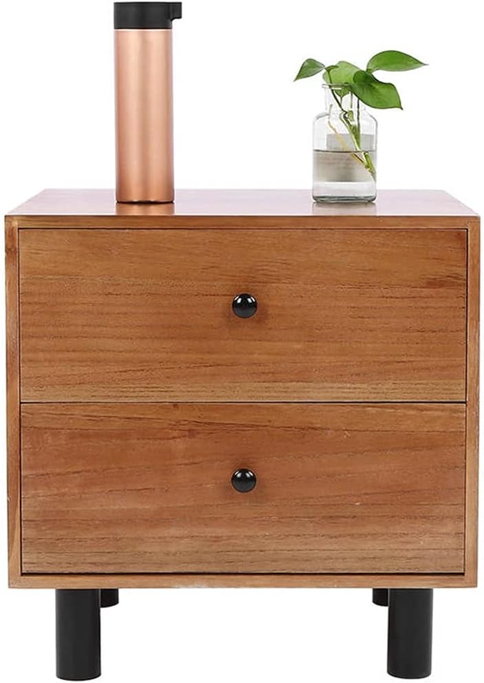 Nightstand 45x38x47cm Bedside Cabinet Table Night Stand Storage Nightstand with Two Drawers for Living Room Bedroom Full of Stars