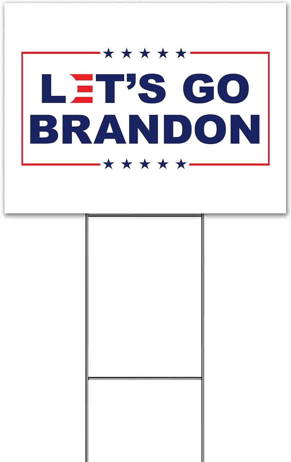 Let's Go Brandon (18' x 24') Yard Sign, Quantity Discounts, Multi-Packs, Includes Metal Step Stake, Bandit, Lawn Sign, Advertising, USA |Trump, Biden, Political, MAGA, Republican, Election
