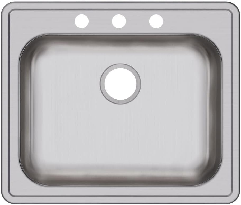 Elkay GE125213 Dayton Single Bowl Drop-in Stainless Steel Sink