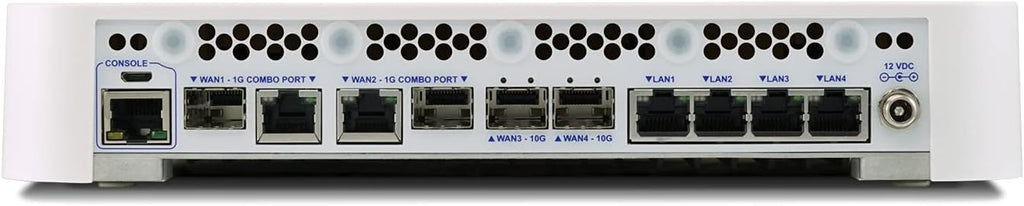 Netgate 6100 MAX pfSense+ Security Gateway | Router, Firewall, VPN | Lifetime TAC Lite Support | 2x10 GbE SFP+ Ports | 2x1 Gbps Combo Port | 4X 2.5 Gbps Ports (128 GB NVMe M.2 SSD)