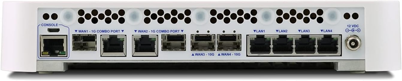 Netgate 6100 MAX pfSense+ Security Gateway | Router, Firewall, VPN | Lifetime TAC Lite Support | 2x10 GbE SFP+ Ports | 2x1 Gbps Combo Port | 4X 2.5 Gbps Ports (128 GB NVMe M.2 SSD)