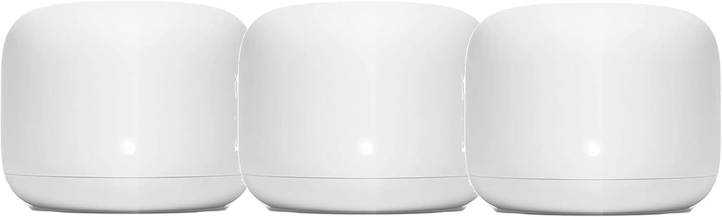 Generic Nest WiFi Router Reliable Home Wi-Fi System with Fast Speed and Whole Home Coverage - Google WiFi Mesh Router Snow (3 Routers), 1XGA00595-A
