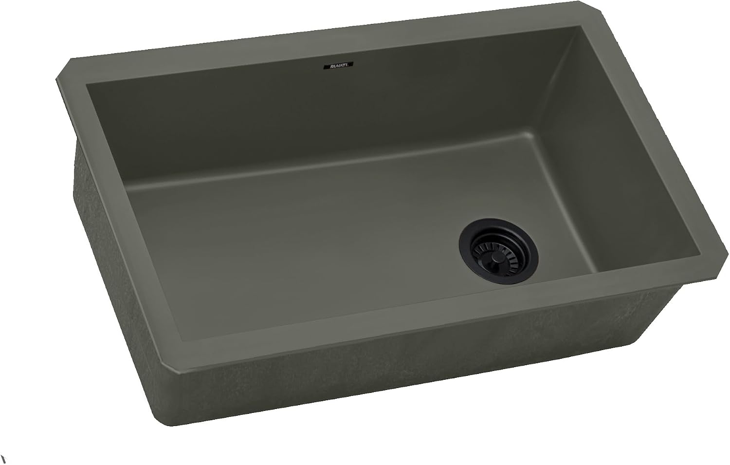 Ruvati 32 x 19 inch epiGranite Undermount Granite Composite Quartz Single Bowl Kitchen Sink - Juniper Green - RVG2033RN