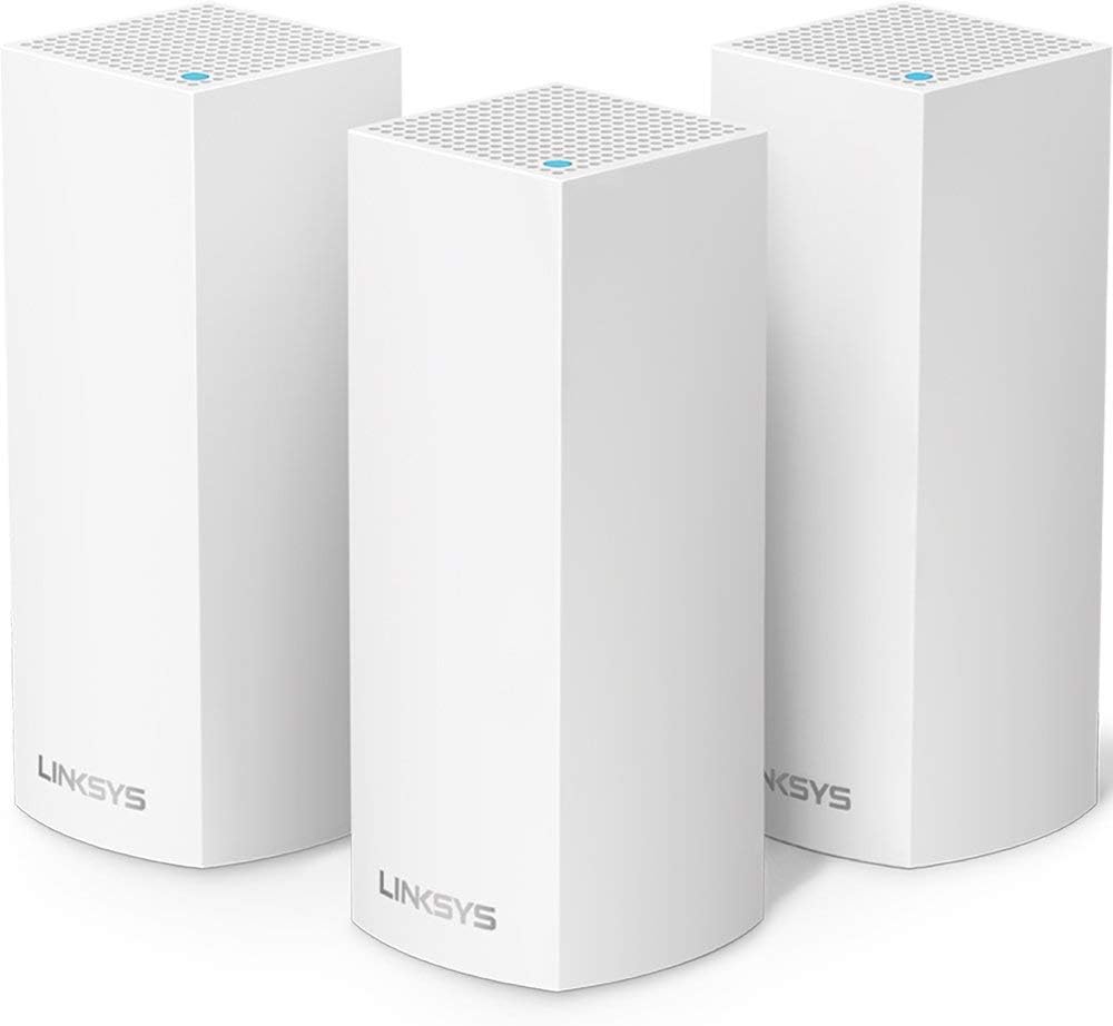 Linksys Velop Dual Band AC3600 Intelligent Mesh WiFi Router Replacement System | 3 Pack | Coverage up to 4,500 Sq Ft