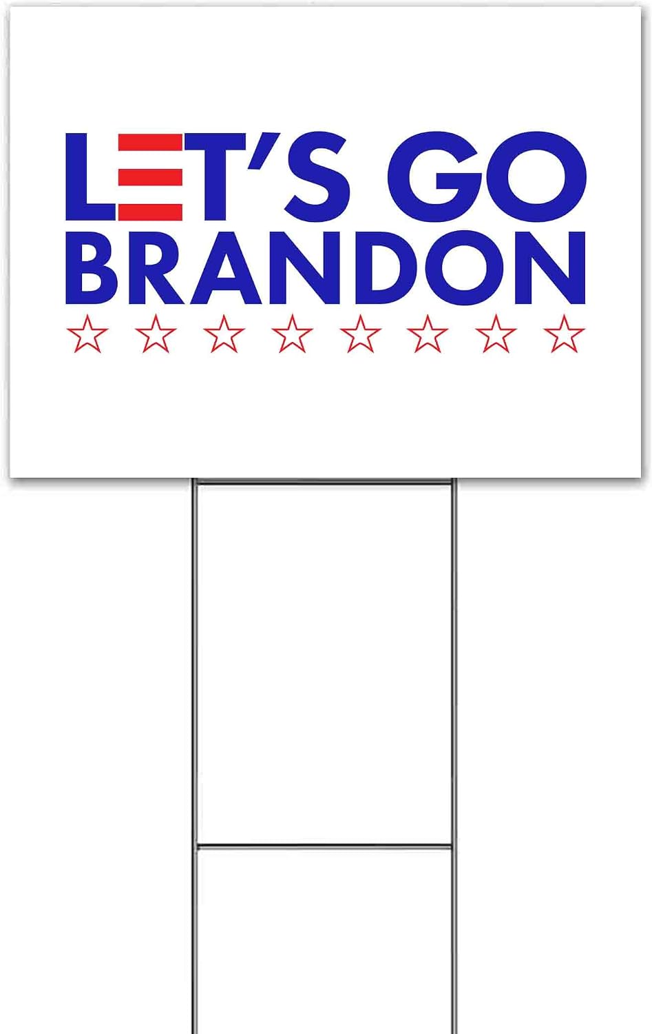 Let's Go Brandon (18' x 24') Yard Sign, Quantity Discounts, Multi-Packs, Includes Metal Step Stake, Bandit, Lawn Sign, Advertising, USA |Trump, Biden, Political, MAGA, Republican, Election