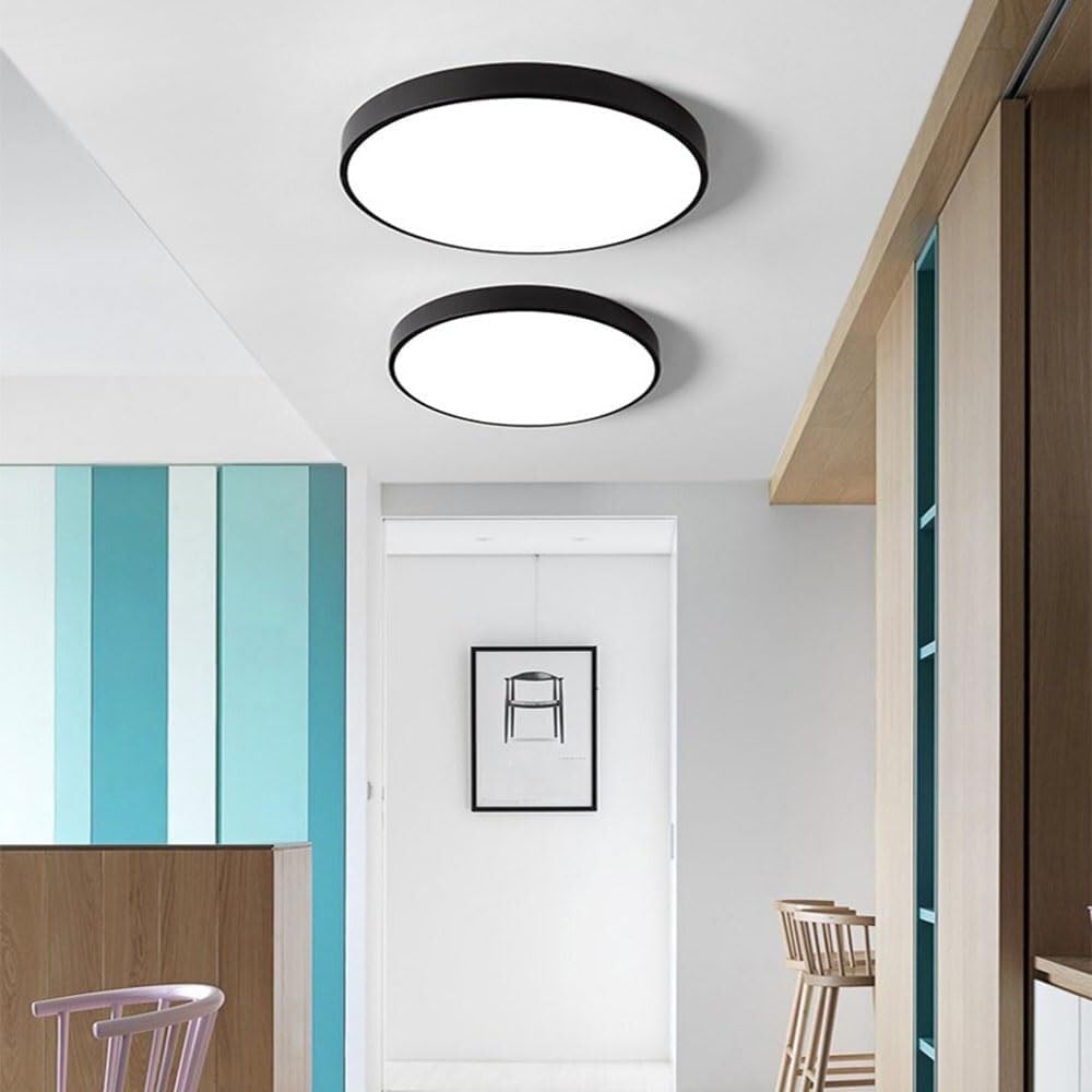 Simple Round LED Ceiling Lamp 3000K-6000K Dimming Thin Flat Ceiling Light Modern Flush Mount Lighting Ceiling Light Fixture for Living Room Bedroom Dining Room Kitchen Study Room Corridor(30cm)
