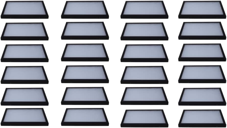 24 Pack of 12 x 8 x 0.75 Riker Display Cases for Collectables, Arrowheads, Medals & More