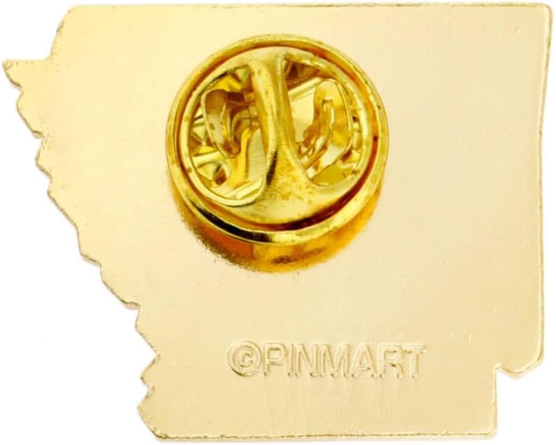 PinMart State Shape Flag Lapel Pin
