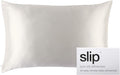 slip The Original Queen Pure Silk Pillow Case - 100% Pure 22 Momme Mulberry Silk - Queen Size Standard Pillow Case - Anti-Aging, Anti-BedHead, Anti-Sleep Crease, White (20' x 30')