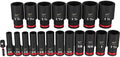 Milwaukee ShockWave 1/2 in. drive SAE 6 Point Deep Impact Rated Socket Set 19 pc