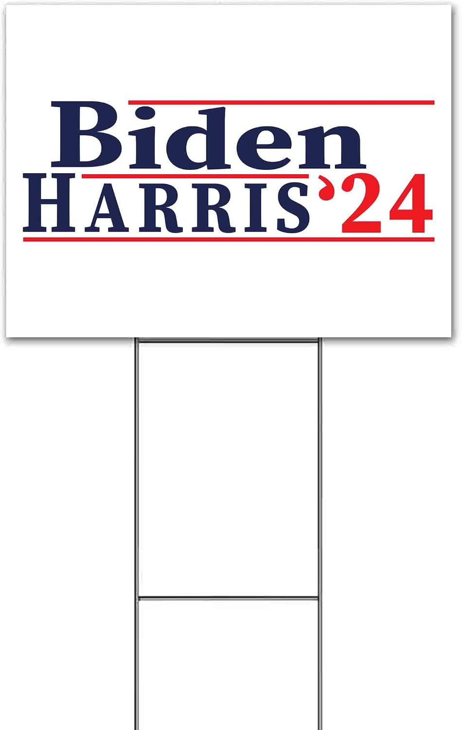 Biden Harris 2024 (18' x 24') Yard Sign, Quantity Discounts, Multi-Packs, Includes Metal Step Stake, Bandit, New, Advertising, USA | Election, Political, Democrat, Vote