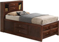 Glory Furniture Marilla Twin Storage Bed in Cherry