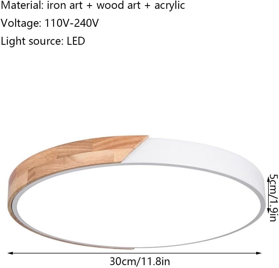 Round LED Ceiling Lamp Thin Flat Modern Flush Mount Lighting Ceiling Light 3000K-6000K Dimming Ceiling Light Fixture for Living Room Bedroom Dining Room Kitchen Study Room Corridor(30cm)