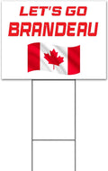 Lets Go Brandeau Flag (18' x 24') Yard Sign, Quantity Discounts, Multi-Packs, Includes Metal Step Stake, Bandit, Lawn Sign, Advertising, USA | Trump, Republican, Political, Politics, American, USA