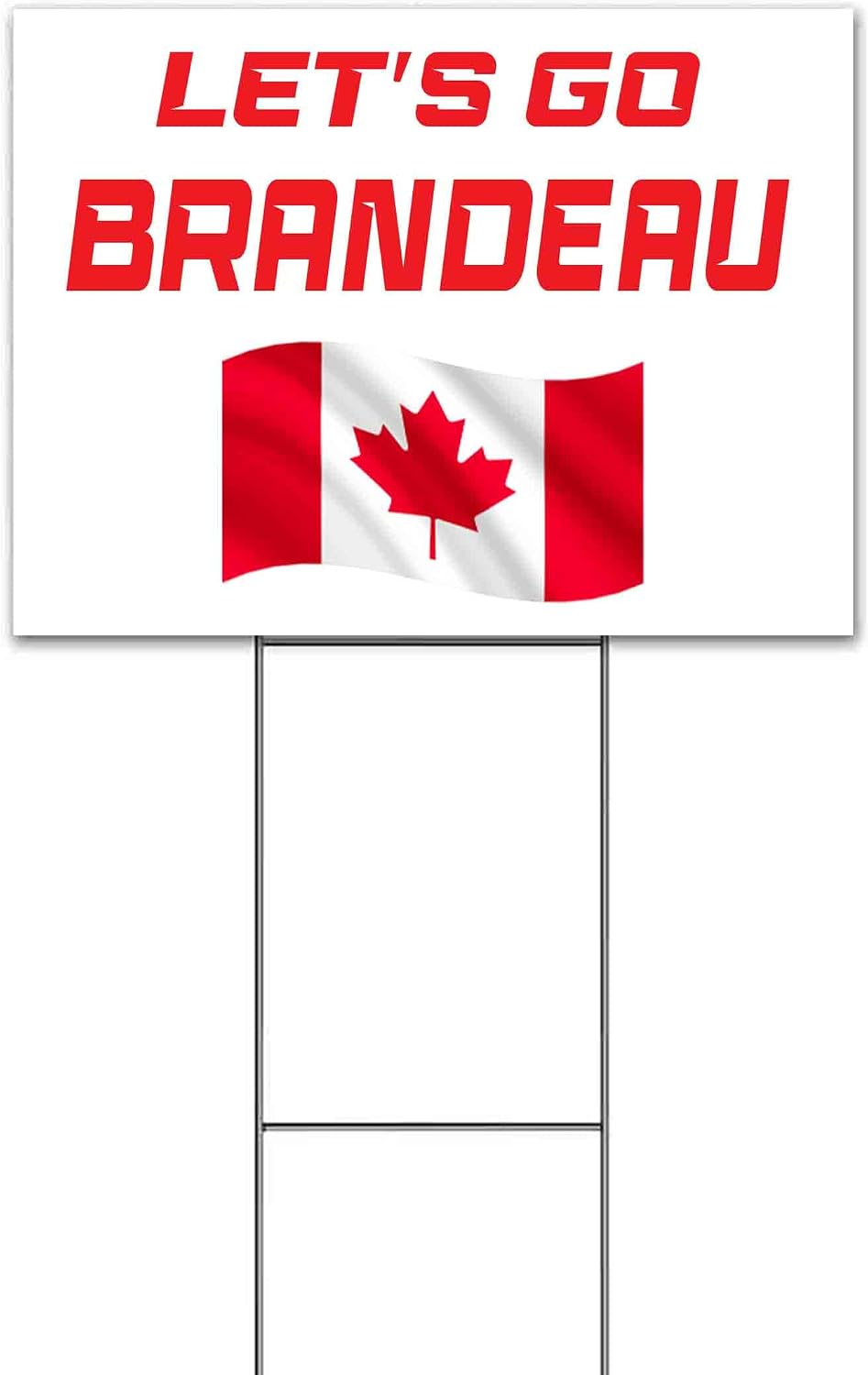 Lets Go Brandeau (18' x 24') Yard Sign, Quantity Discounts, Multi-Packs, Includes Metal Step Stake, Bandit, Lawn Sign, Advertising, USA | Trump, Republican, Political, Politics, American, USA
