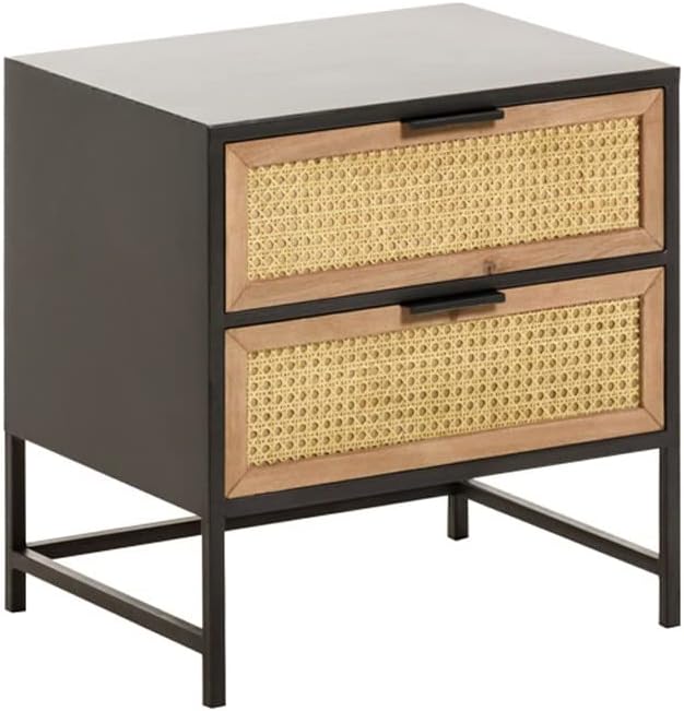 Nightstand Bedroom Night Stand Double Drawer Bedside Table Simple Wrought Iron Bedside Storage Cabinet Bedroom Full of Stars