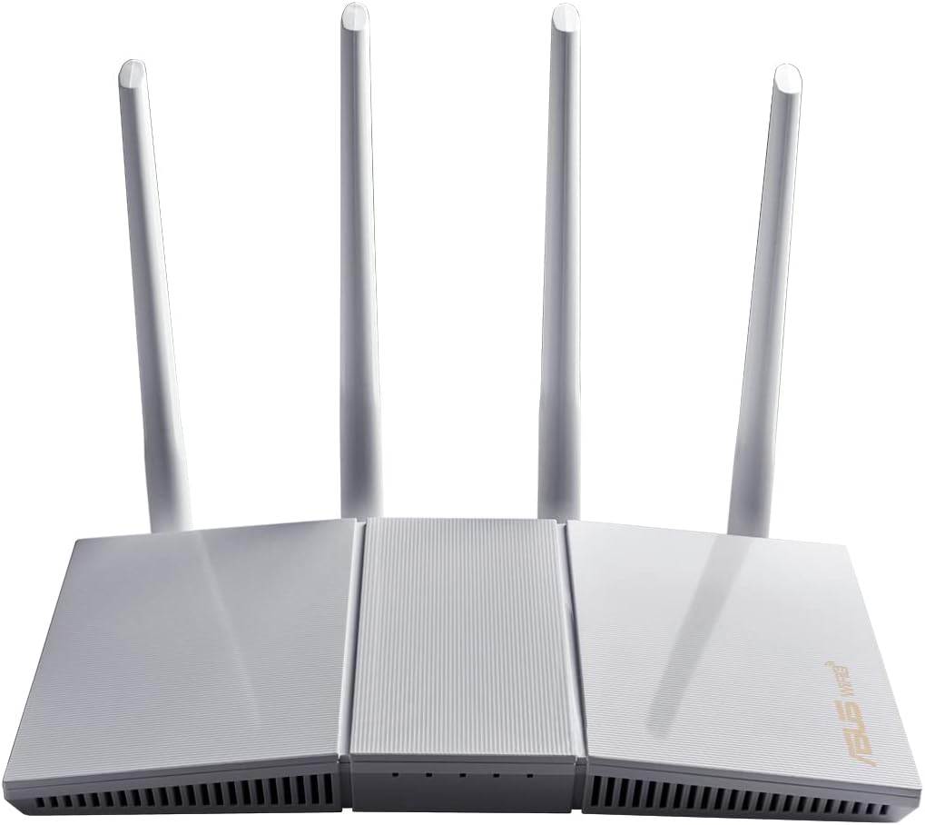 ASUS RT-AX55 AX1800 Dual Band WiFi 6 Gigabit Router, 802.11ax, Lifetime Internet Security, Parental Control, Mesh WiFi Support, MU-MIMO, OFDMA, 4 Gigabit LAN Ports, Beamforming