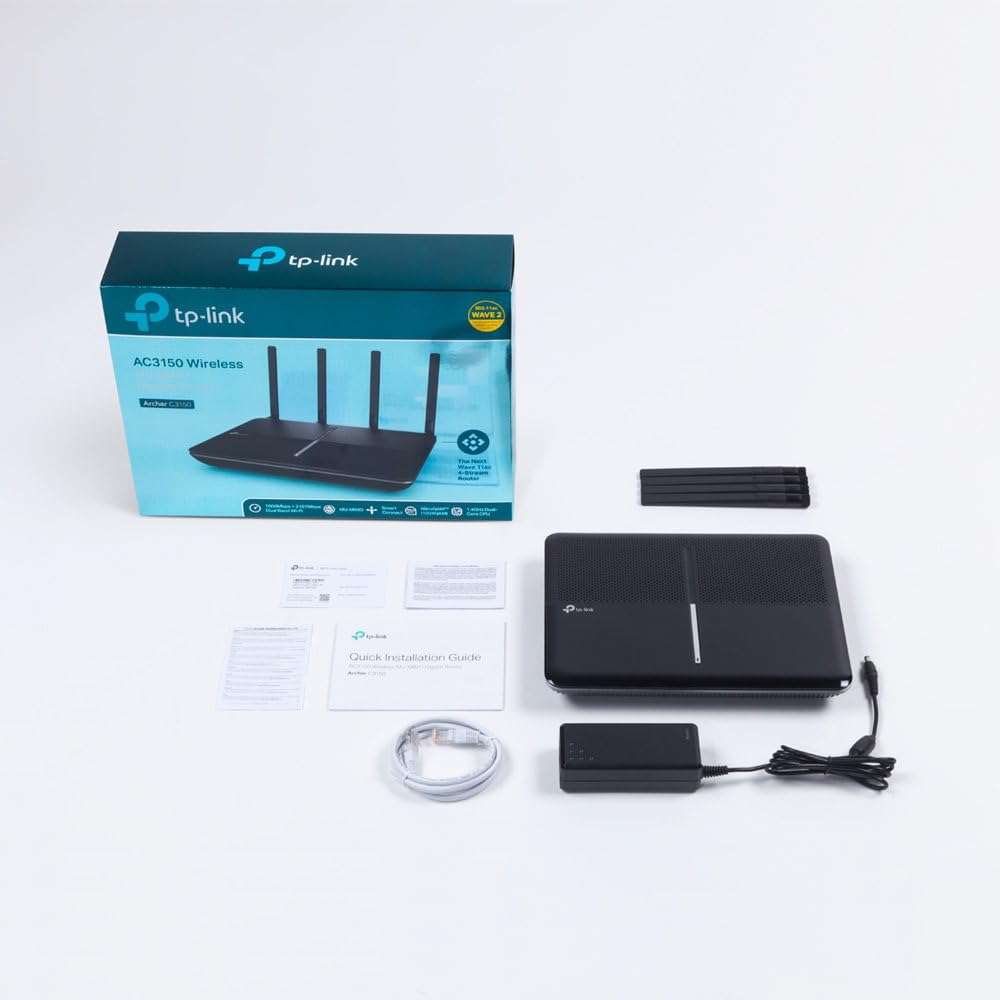 TP-Link AC3150 Wireless MU-MIMO Gigabit Router, Archer C3150,black