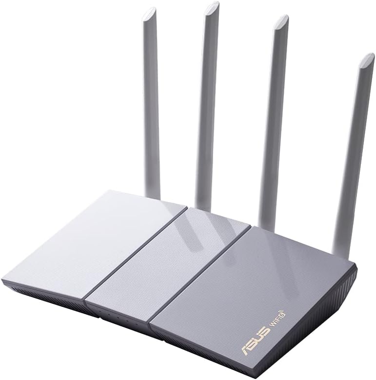 ASUS RT-AX55 AX1800 Dual Band WiFi 6 Gigabit Router, 802.11ax, Lifetime Internet Security, Parental Control, Mesh WiFi Support, MU-MIMO, OFDMA, 4 Gigabit LAN Ports, Beamforming