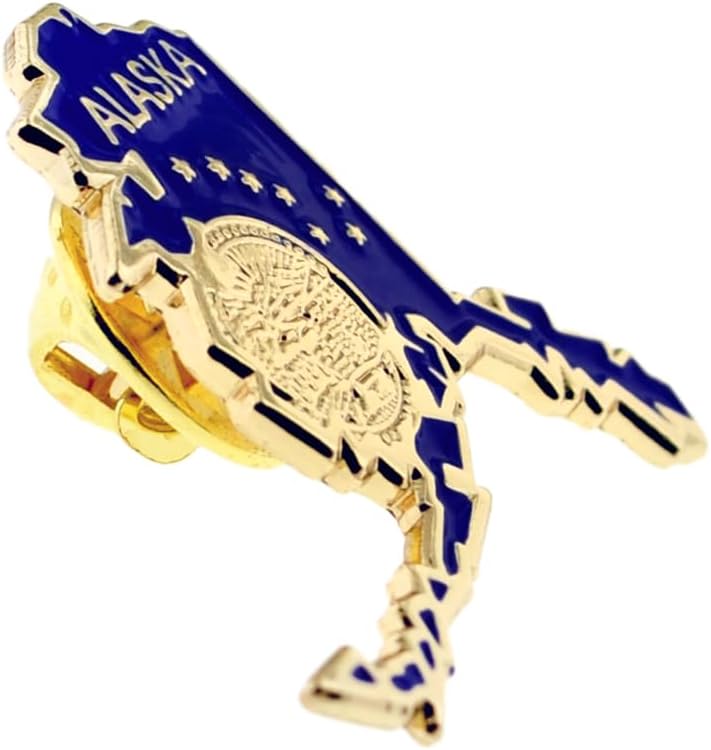 PinMart State Shape Flag Lapel Pin
