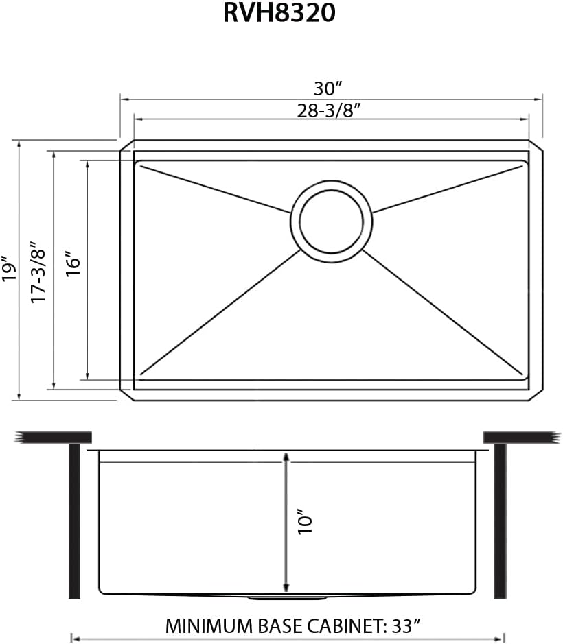 Ruvati 30-inch Round Corner Undermount 16 Gauge Stainless Steel Workstation Kitchen Sink Single Bowl – Soundproof Multifunction Chef Sink with Cutting Board & Accessories – RVH8320
