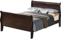 Glory Furniture Louis Phillipe King Sleigh Bed in Cappuccino